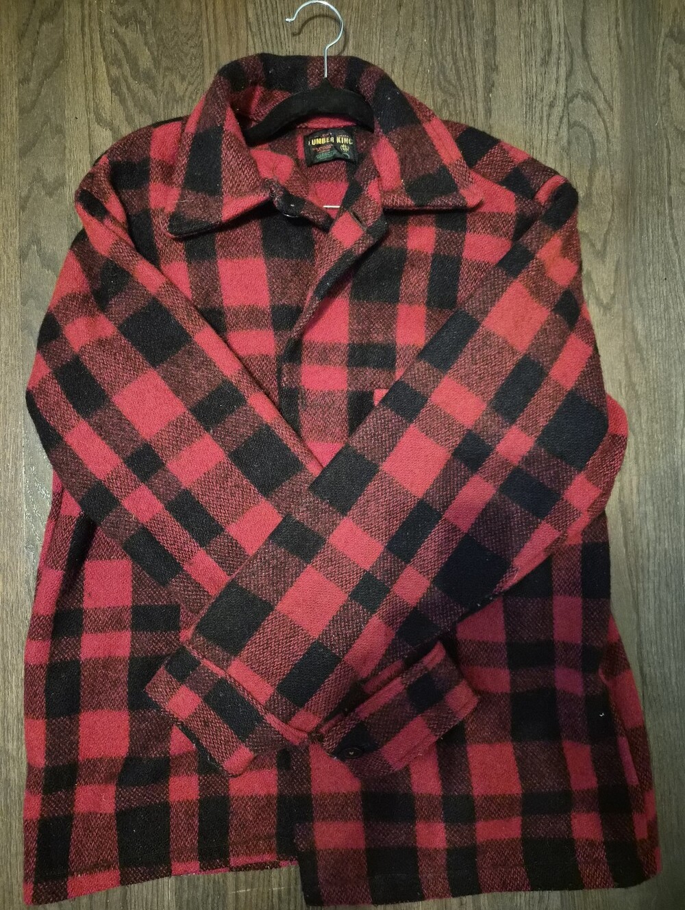 Vintage Lumber King Wool Buffalo Plaid Jacket - Red & Black
